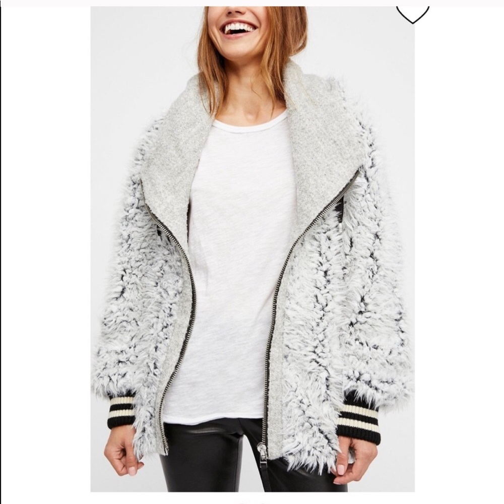 Free people fluffy Dolman jacket